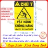 LOGO TEM STICKER BIỂN CẢNH BÁO VẬT NẶNG KHÔNG NÂNG - HEAVY OBJECT DO NOT LIFT - BIỂN CẢNH BÁO AN TOÀN LAO ĐỘNG
