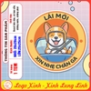 Tem Decal Dán Ô TÔ - LÁI MỚI, XIN NHẸ CHÂN GA - Decal hình cún con tập lái funny - Decal chống nước, chống phai