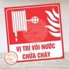 Decal Dán VỊ TRÍ VÒI NƯỚC CHỮA CHÁY | Chống nước, chống phai