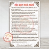 Tem Decal Dán Sẵn - NỘI QUY NHÀ NGHỈ - Decal bóc sẵn, có keo, chống phai, chống nước