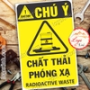 LOGO TEM STICKER CẢNH BÁO CHẤT THẢI PHÓNG XẠ, RADIOACTIVE WASTE - BIỂN CẢNH BÁO AN TOÀN LAO ĐỘNG