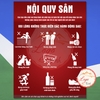 [M1] Poster Decal Dán Nội Quy Sân Tập Pickleball, Quy ĐInh CLB Câu Lạc Bộ Pickleball,. Quy Tắc Sân Píc Cờ Bôn, Tem Decal