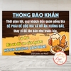 Tem Decal Dán Sẵn - THÔNG BÁO KHẨN - BIA& ĐỒ ĂN NGON KHÔNG CẦN BÀN -  Trang trí quán độc lạ, chống nước chống phai