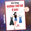 Tem Sticer Decal Dán Vui Lòng Không Thử Đồ Ở Đây, Quy Định Khu Vực Thay Đồ Thử Đồ, Dùng Cho Shop Quầy Quần Áo,Chống Nước