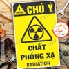 LOGO TEM STICKER CẢNH BÁO CHẤT PHÓNG XẠ RADIATION - BIỂN CẢNH BÁO AN TOÀN LAO ĐỘNG