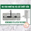 Tem Decal Dán Nhắc Nhở Ra Vào Nhớ Hạ Và Cài Gài Chốt Cửa Để Đảm Bảo An Toàn An Ninh, Tem Dán Có Keo Sẵn Chống Nước