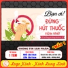 Tem Decal Dán Nhắc Nhở Bạn Ơi , Bố Ơi Đừng Hút Thuốc Nữa Nhé, Vì Môi Trường Không Khói Thuốc, No Smoking, Tem Dán Có Keo