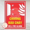 Tem Decal PCCC | CHUÔNG BÁO CHÁY | DECAL SONG NGỮ VIỆT - ANH | Decal bóc dán có keo sẵn, chống nước, chống phai