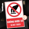 (CN)Tem Decal Không Được Sờ, Cấm Sờ, Cấm Chạm Vào,Do Not Touch, Chất Liệu Decan Dán Có Keo Sẵn Chống Nước,Decal Dán Kính