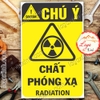 LOGO TEM STICKER CẢNH BÁO CHẤT PHÓNG XẠ RADIATION - BIỂN CẢNH BÁO AN TOÀN LAO ĐỘNG