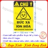 LOGO TEM STICKER CẢNH BÁO BỨC XẠ ION HÓA, NON IONIZING RADIATION - BIỂN CẢNH BÁO AN TOÀN LAO ĐỘNG