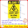 LOGO TEM STICKER CẢNH BÁO CHẤT GÂY DỊ ỨNG, IRRITANT - BIỂN CẢNH BÁO AN TOÀN LAO ĐỘNG
