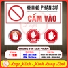 Tem Decal dán sẵn - KHÔNG PHẬN SỰ CẤM VÀO (Chữ Đỏ) - Decal bóc dán sẵn có keo, chống phai, chống nước tiện dụng