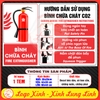 Tem Decal - HƯỚNG DẪN SỬ DỤNG BÌNH CHỮA CHÁY CO2 - Decal song ngữ bóc dán, có keo sẵn, chống nước, chống phai