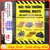 Tem Decal PHÂN LOẠI RÁC THẢI THƯỜNG - RÁC THẢI SINH HOẠT - RÁC THẢI NGUY HẠI - Decal song ngữ, có keo dán sẵn