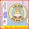 Tem Decal Dán Ô TÔ - LÁI MỚI, XIN NHẸ TAY - Decal hình gà con tập lái funny - Decal có keo sẵn, chống nước, chống phai