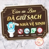 Tem Decal Dán, Sticker Toilet Cảm Ơn Bạn Đã Giữ Sạch Buồng Vệ Sinh, Giữ Vệ Sinh Sạch Sẽ,Keep The Toilet Clean,Chống Nước