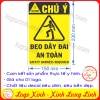 LOGO TEM STICKER BIỂN CẢNH BÁO YÊU CẦU ĐEO DÂY AN TOÀN - SAFETY HARNESS - BIỂN CẢNH BÁO AN TOÀN LAO ĐỘNG