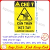LOGO TEM STICKER CẢNH BÁO BÁNH CẨN THẬN KẸT TAY, ROLLER IS OPERATING - BIỂN CẢNH BÁO AN TOÀN LAO ĐỘNG