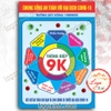 Thông điệp 9K -Logo Poster Sticker - áp phích chống dịch covid cho nhà riêng, cửa hàng, xưởng, nhà máy...
