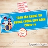 LOGO TEM STICKER POSTER TOÀN DÂN CHUNG TAY PHÒNG CHỐNG DỊCH BỆNH COVID 19 - PREVENTING THE DISEASE OF COVID