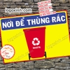 LOGO TEM STICKER VỊ TRÍ NƠI ĐỂ THÙNG RÁC, TRASH RECYCLE BIN PLACE- DÙNG CHO CÔNG TY, VĂN PHÒNG, NHÀ XƯỞNG.....