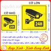 LOGO TEM STICKER BIỂU TƯỢNG CAMERA - CẢNH BÁO KHU VỰC CÓ CAMERA GIÁM SÁT - CCTV 24H