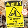 LOGO TEM STICKER CẢNH BÁO TẮT CẦU DAO KHI KHÔNG SỬ DỤNG ĐIỆN, SWITCH OFF WHEN NOT IN USE- BIỂN CẢNH BÁO AN TOÀN LAO ĐỘNG