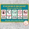 Tấm Decal Dán Nội Quy Nhà Vệ Sinh, Quy Tắc WC Toilet, Tem Decal Chống Nước,Dùng Trang Trí Cho Nhà ở, Công Ty, Trường Học