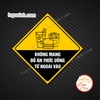 (THOI) Tem Decal Không Được Mang Đồ Ăn Thức Uống Từ Ngoài Vào,No Outsite Food Or Drink Allowed,Decal Dán Kính Chống Nước