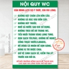 Tem Decal Nội Quy WC, Quy ĐỊnh Sử Dụng WC, Nhà Vệ Sinh, Quy Tắc Sử Dụng Toilet, Đề Can Trang Trí Nhà Vệ Sinh, Toilet