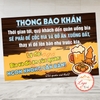 Tem Decal Dán Sẵn - THÔNG BÁO KHẨN - BIA& ĐỒ ĂN NGON KHÔNG CẦN BÀN -  Trang trí quán độc lạ, chống nước chống phai
