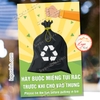 Tem Decal Nhắc Nhở Buộc Miệng Túi Rác Trước Khi Cho Vào Thùng Rác Để Đảm Bảo Vệ Sinh Môi Trường, Tem Cảnh Báo Chống Nước