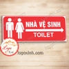 LOGO STICKER TEM BIỂN CHỈ DẪN LỐI ĐI NHÀ VỆ SINH NAM NỮ, HƯỚNG TOILET WC RESTROOM, CHỈ DẪN KHU VỆ SINH