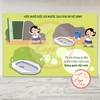 Tem Decal Dán Sẵn - HÃY NHỚ DỘI XẢ NƯỚC SAU KHI ĐI VỆ SINH -  Cho Trường Lớp Tiểu Học, Mầm Non