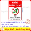 LOGO STICKER TEM DÁN KHÔNG ĂN UỐNG TẠI ĐÂY - KHÔNG SỬ DỤNG ĐỒ ĂN THỨC UỐNG NƠI QUY ĐỊNH - NO DRINK OR FOOF IN THIS AREA