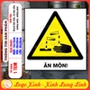 Tem Decal Cảnh Báo ĂN MÒN, Chất Có  Ăn Mòn,Theo Tiêu Chuẩn Quốc Gia TCVN 6707 -2009, Decan Dán Chống Nước, Có Keo Sẵn