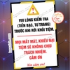 Tem Sticer Decal Dán Nhắc Nhở Khách Hàng Kiểm Tra Kỹ Tiền Bạc Tư Trang Trước Khi Rời Tiệm, Cửa Hàng Miễn Trách Nhiệm