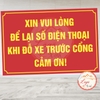Tem Decal Dán Yêu Cầu Để Lại Số Điện Thoại Khi Dừng Đỗ Xe Trước Cổng, Trước Cửa Nhà, Tem Nhắc Nhở Đậu Xe Có Ý Thức