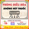 Tem Decal Dán Phòng Điều Hòa Không Hút Thuốc, Sử Dụng Cho Quầy Quán Nhà Hàng, Nhà Riêng, Tem Chống Nước Có Keo Dán Sẵn
