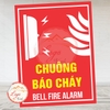 Tem Decal PCCC | CHUÔNG BÁO CHÁY | DECAL SONG NGỮ VIỆT - ANH | Decal bóc dán có keo sẵn, chống nước, chống phai