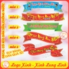 BỘ 5 Tem Ruy Băng Dạng Decal Dán Trang Trí Giỏ Quà Tết, Trang Trí Đồ Tết Có Keo Dán Sẵn, Chống Nước, Chúc Mừng Năm Mới