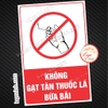 Tem Decal Dán Cấm Không Được Xả Rác Trên Mái Nhà, Không Vứt Rác Bừa Bãi, Giữ Gìn Vệ Sinh Chung,Tem Có Keo Sẵn Chống Nước