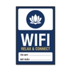 Tem Decal Bảng Wifi Sang Trọng Xanh Navy Có Ô Ghi Mật Khẩu - Biển Dán Spa, Tiệm Nail, Salon Tóc