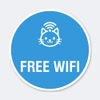 Sticker Tròn Free Wifi Hình Mèo Dễ Thương - Tem Dán Cửa Kính Quán Cafe, Tiệm Trà Sữa, Cửa Hàng