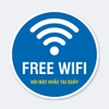 Sticker Tròn Free Wifi Hỏi Mật Khẩu Tại Quầy - Tem Mini Dán Bàn, Cửa Kính Quán Cafe, Nhà Hàng