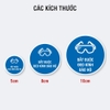 Sticker Tròn Bắt Buộc Đeo Kính Bảo Hộ - Tem Biển Báo An Toàn Lao Động Dán Máy Mài, Máy Cắt, Xưởng