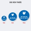 Sticker Tròn Bắt Buộc Đeo Găng Tay Bảo Hộ - Tem Biển Báo An Toàn Lao Động Nhà Xưởng, Phòng Thí Nghiệm