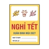 Tem Decal Nghỉ Tết Đinh Mùi 2027 Hình Dê Con Dễ Thương Có Ô Ghi Ngày - Biển Dán Cửa Hàng, Tiệm Bánh, Spa