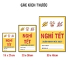 Tem Decal Nghỉ Tết Đinh Mùi 2027 Hình Dê Con Dễ Thương Có Ô Ghi Ngày - Biển Dán Cửa Hàng, Tiệm Bánh, Spa